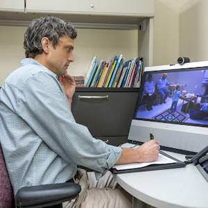 telemedicine doctor at computer